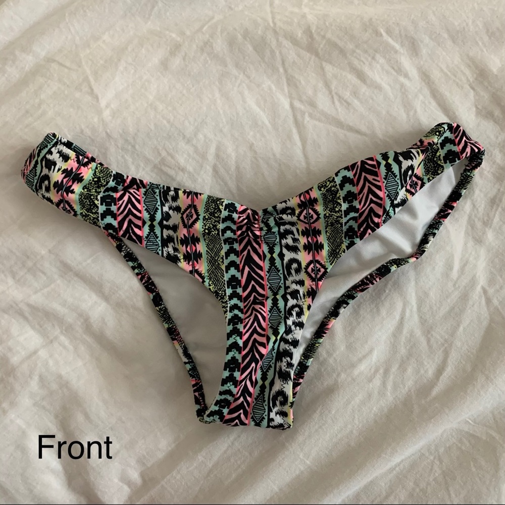 PINK Multi-Colored Boho Bikini Bottom Sz XS